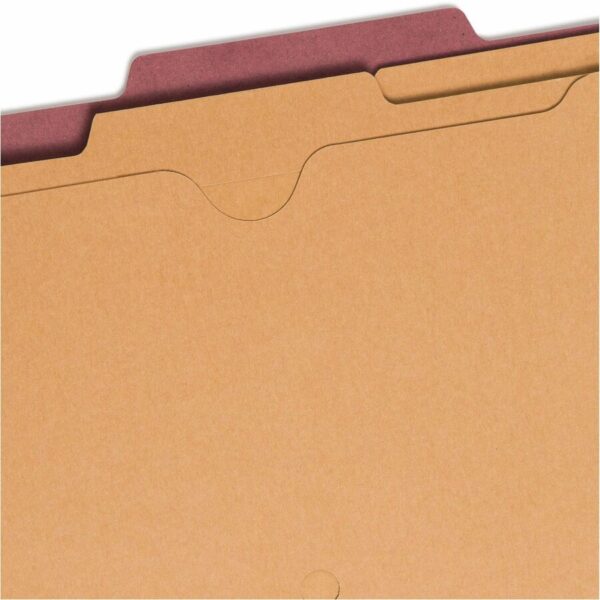 Smead SafeSHIELD 2/5 Tab Cut Letter Recycled Classification Folder - Image 2