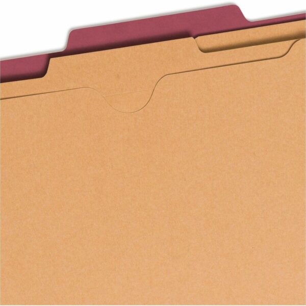 Smead SafeSHIELD 2/5 Tab Cut Letter Recycled Classification Folder - Image 2