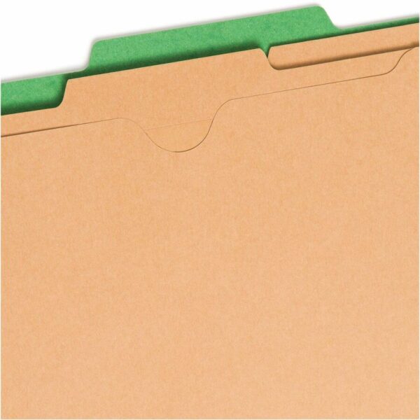 Smead SafeSHIELD 2/5 Tab Cut Letter Recycled Classification Folder - Image 2