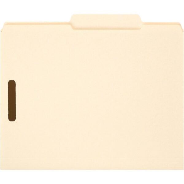 Smead 2/5 Tab Cut Letter Recycled Fastener Folder - Image 4