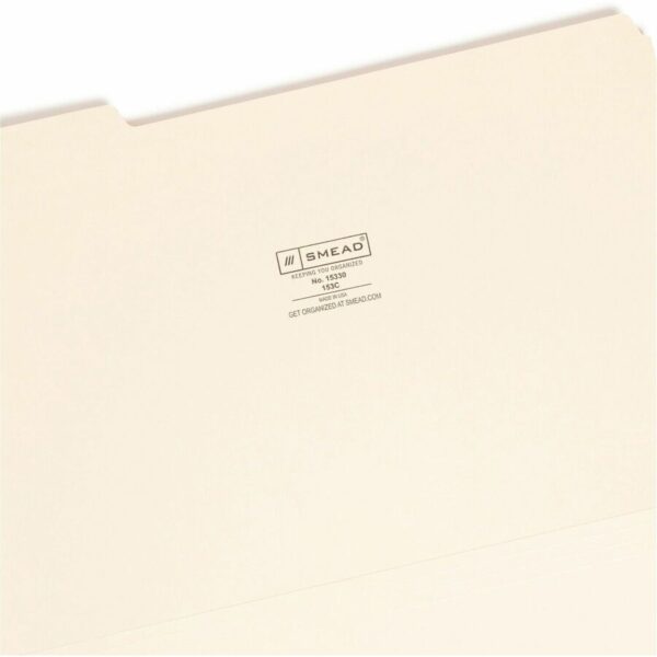 Smead 1/3 Tab Cut Legal Recycled Top Tab File Folder - Image 2