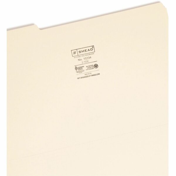 Smead 1/3 Tab Cut Legal Recycled Top Tab File Folder - Image 3