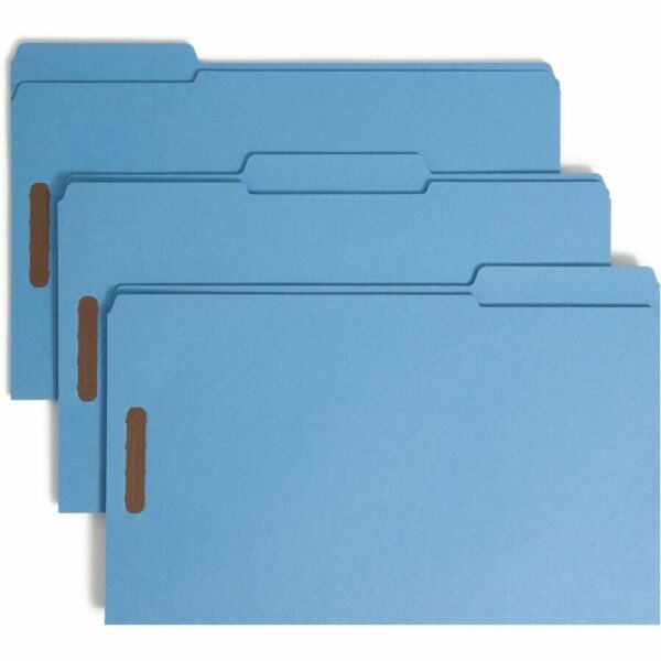 Smead Colored 1/3 Tab Cut Legal Recycled Fastener Folder