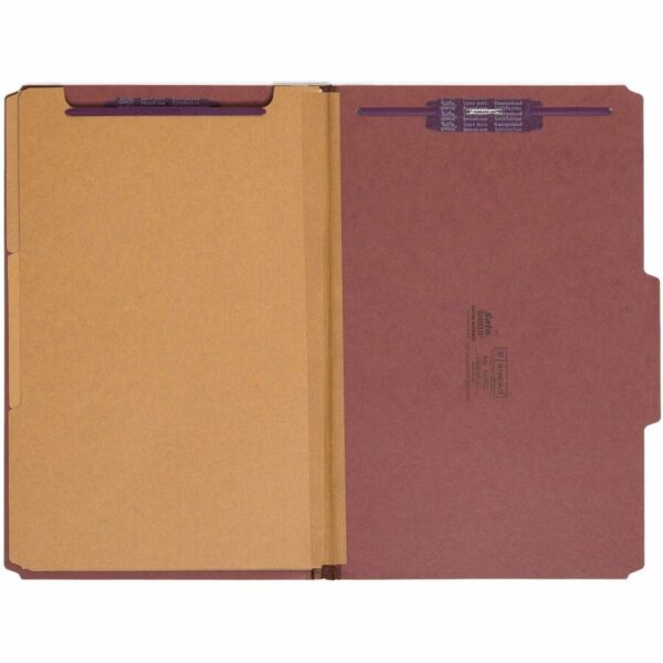 Smead SafeSHIELD 2/5 Tab Cut Legal Recycled Classification Folder - Image 3