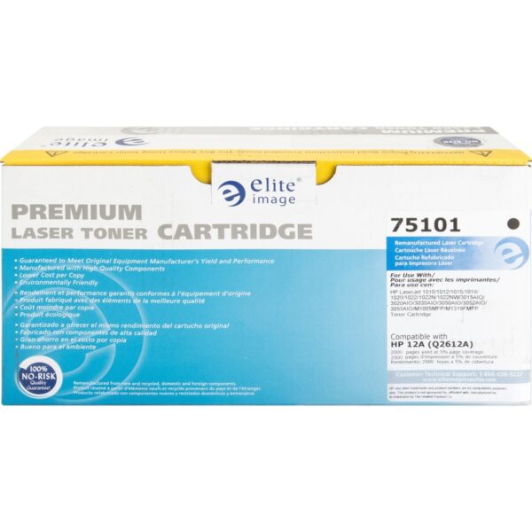 Elite Image Remanufactured Laser Toner Cartridge - Alternative for HP 12A (Q2612A) - Black - 1 Each - Image 5