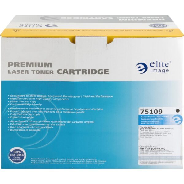 Elite Image Remanufactured Laser Toner Cartridge - Alternative for HP 42A (Q5942A) - Black - 1 Each - Image 5