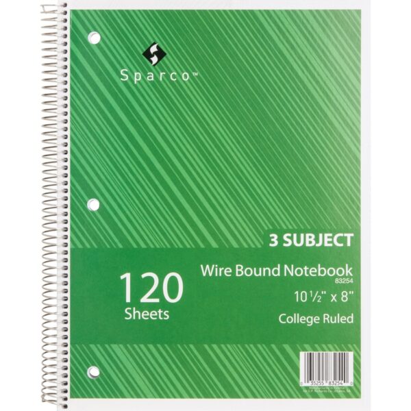 Sparco Wirebound College Ruled Notebooks - Image 2