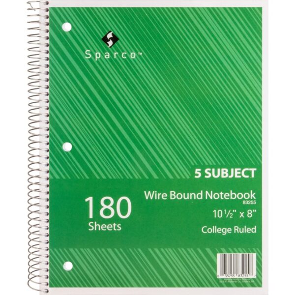 Sparco Wirebound College Ruled Notebooks - Image 2