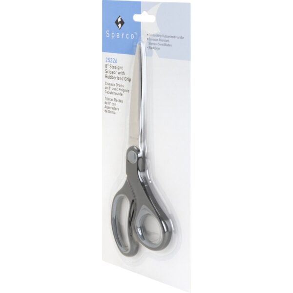 Sparco Straight Scissors w/Rubber Grip Handle - Image 2