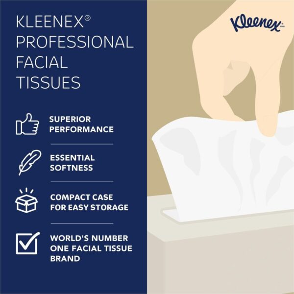 Kleenex Professional Facial Tissue for Business - Flat Box - Image 4