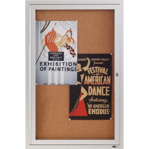 Quartet Enclosed Bulletin Board for Indoor Use - Image 2