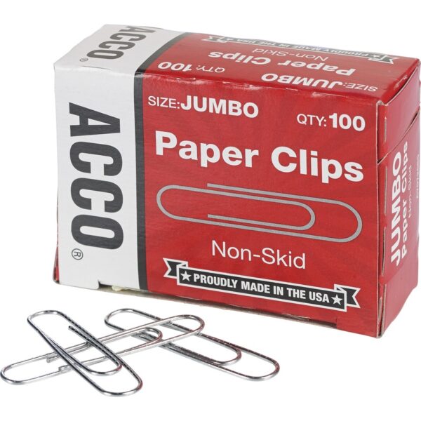 ACCO Economy Jumbo Non-Skid Paper Clips - Image 2