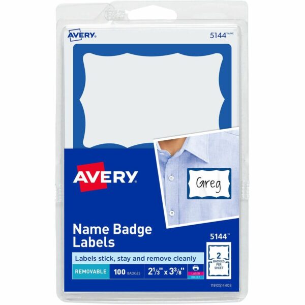 Avery Border Print or Write Name Tags