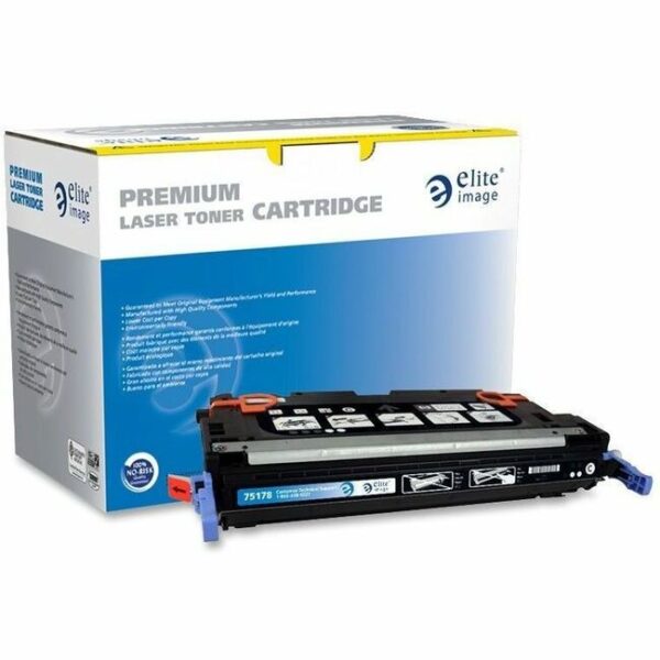 Elite Image Remanufactured Laser Toner Cartridge - Alternative for HP 501A (Q6470A) - Black - 1 Each