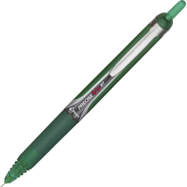 A green pen with a red marker on it.