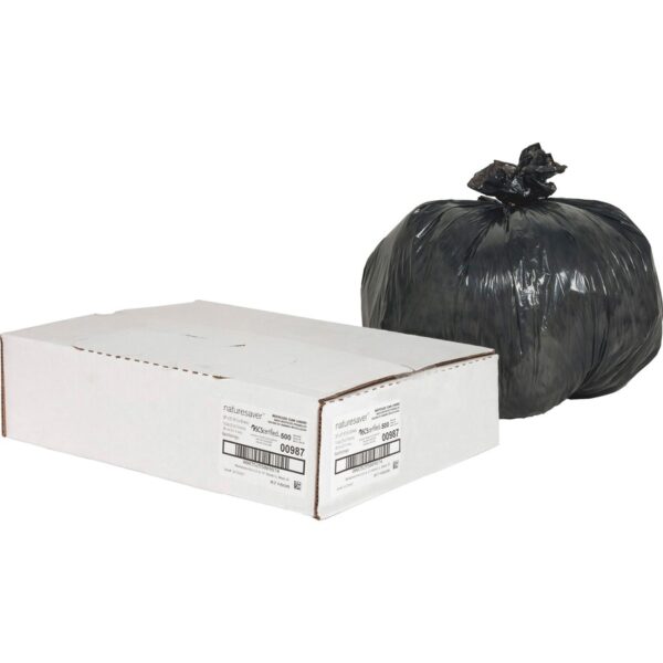 Nature Saver Black Low-density Recycled Can Liners