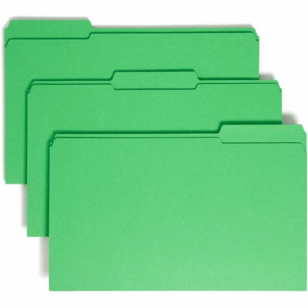 Smead Colored 1/3 Tab Cut Legal Recycled Top Tab File Folder