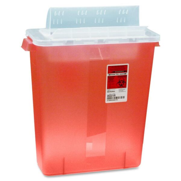 Covidien Transparent Red Sharps Container