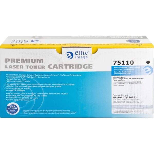 Elite Image Remanufactured Laser Toner Cartridge - Alternative for HP 49A (Q5949A) - Black - 1 Each - Image 5