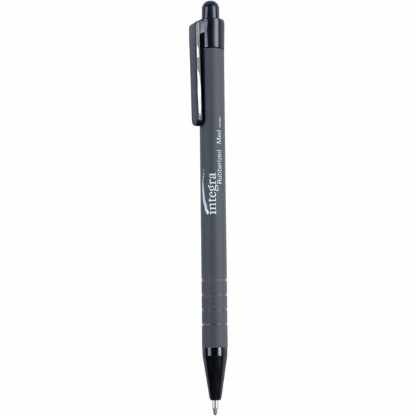 Integra Rubber Barrel Retractable Ballpoint Pens - Image 2