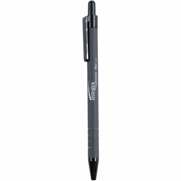 Integra Rubber Barrel Retractable Ballpoint Pens - Image 3