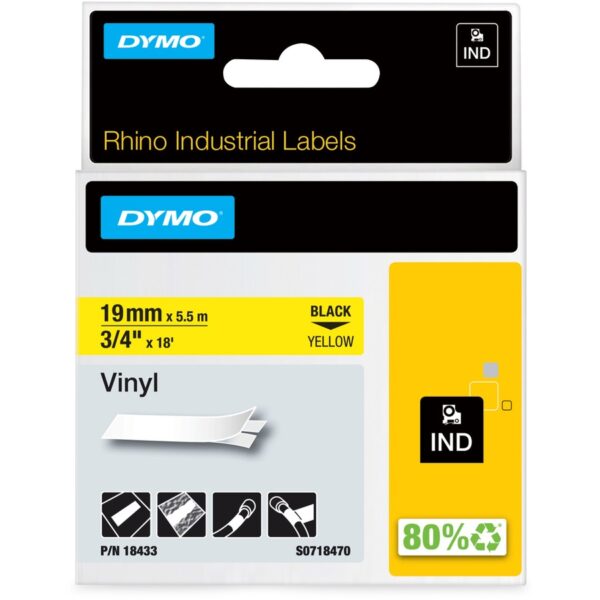 Dymo Colored Industrial Rhino Vinyl Labels