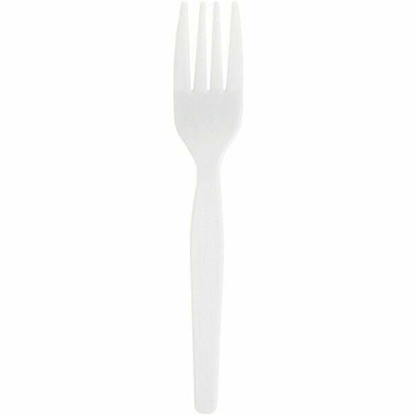 Genuine Joe Heavyweight White Plastic Forks