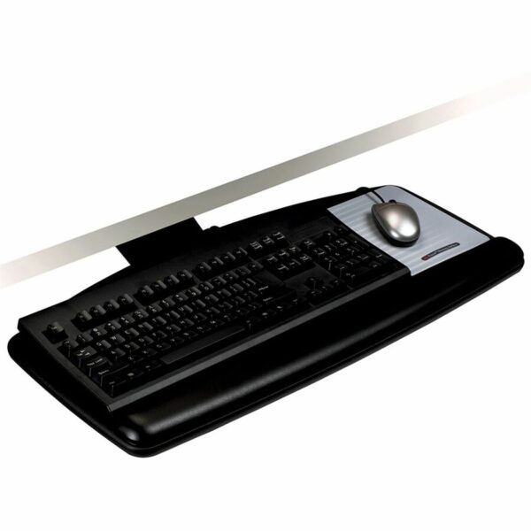 3M Easy Adjust Keyboard Tray with Standard Keyboard and Mouse Platform