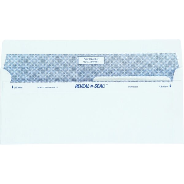 Quality Park No. 8 5/8 Double-Window Security Envelopes with Reveal-N-Seal® Self-Seal Closure - Image 2