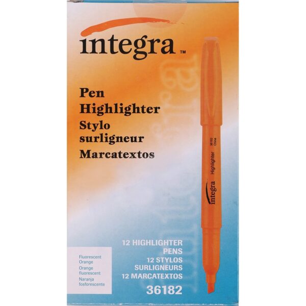 Integra Pen Style Fluorescent Highlighters