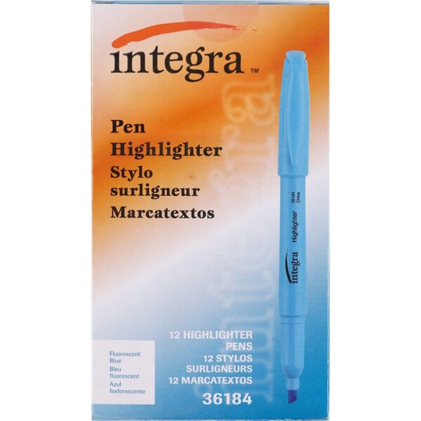 Integra Pen Style Fluorescent Highlighters