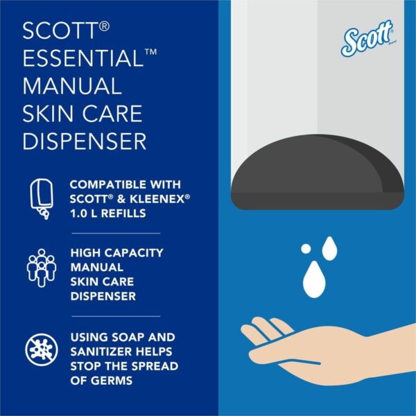 Scott Essential High Capacity Manual Skin Care Dispenser - Image 4