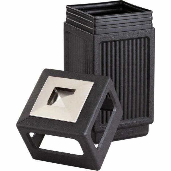 Safco Recessed Panels Waste Receptacle - Image 3