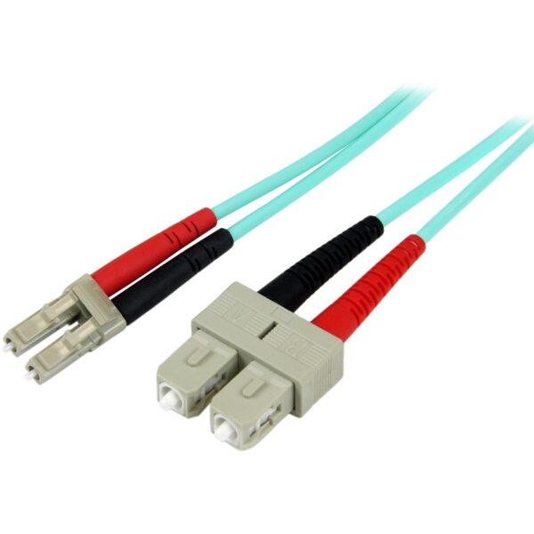 StarTech.com 10m 10 Gb Aqua Duplex LSZH Fiber Patch Cable LC-LC