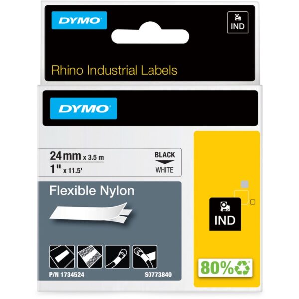 Dymo 1" Flexible Nylon Rhino Label Tape