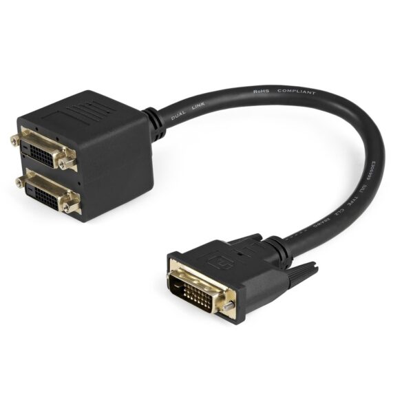 StarTech.com 1 ft DVI-D to 2x DVI-D Digital Video Splitter Cable - M/F