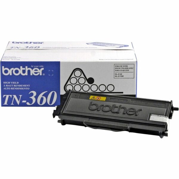 Brother TN360 Original Laser Toner Cartridge - Black - 1 Each