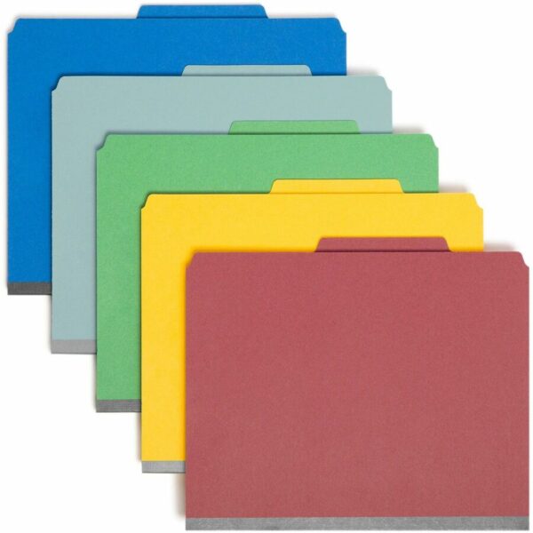 Smead SafeSHIELD 2/5 Tab Cut Letter Recycled Classification Folder