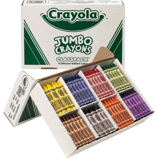 Crayola 8-Color Jumbo Crayon Classpack