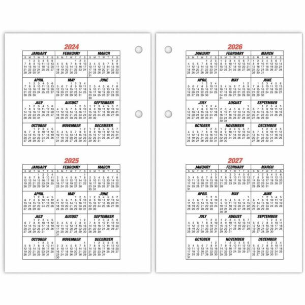 At-A-Glance Burkhart's Day Counter Loose-Leaf Desk Calendar Refill - Image 3