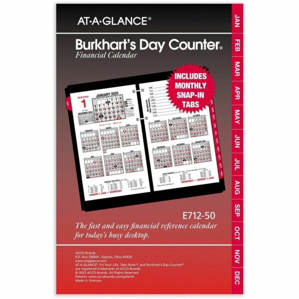 At-A-Glance Burkhart's Day Counter Loose-Leaf Desk Calendar Refill - Image 5