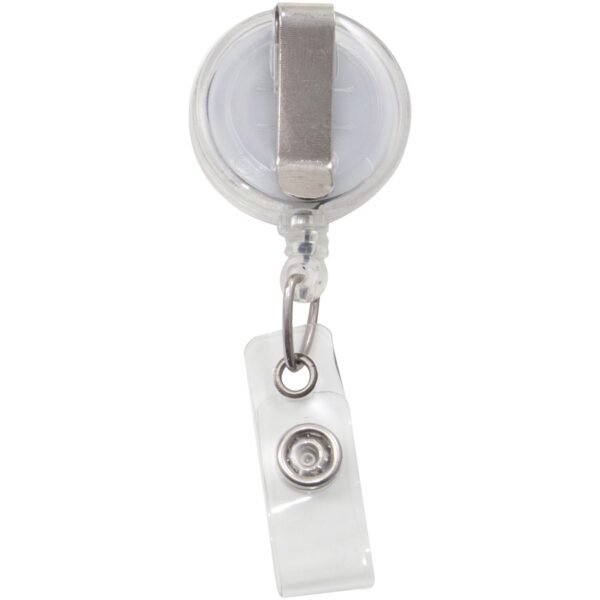 Advantus Translucent Retractable ID Card Reel with Snaps - Image 2