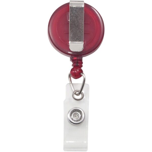 Advantus Translucent Retractable ID Card Reel with Snaps - Image 2