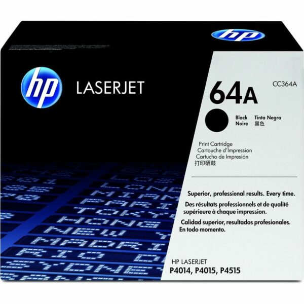 HP 64A (CC364A) Original Laser Toner Cartridge - Single Pack - Black - 1 Each