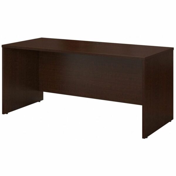 Bush Business Furniture Series C60W x 24D Desk/Credenza/Return in Mocha Cherry