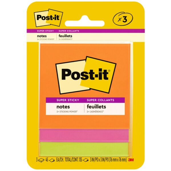 Post-it® Super Sticky Note Pads - Energy Boost Color Collection