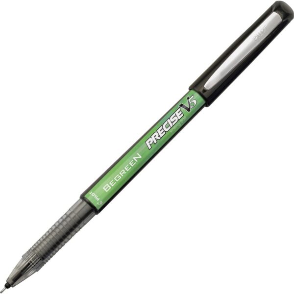 A green and black pen with the tip of it.