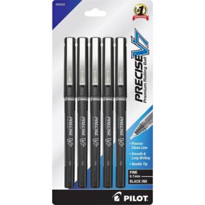 A set of five pens with the word " precise v ".