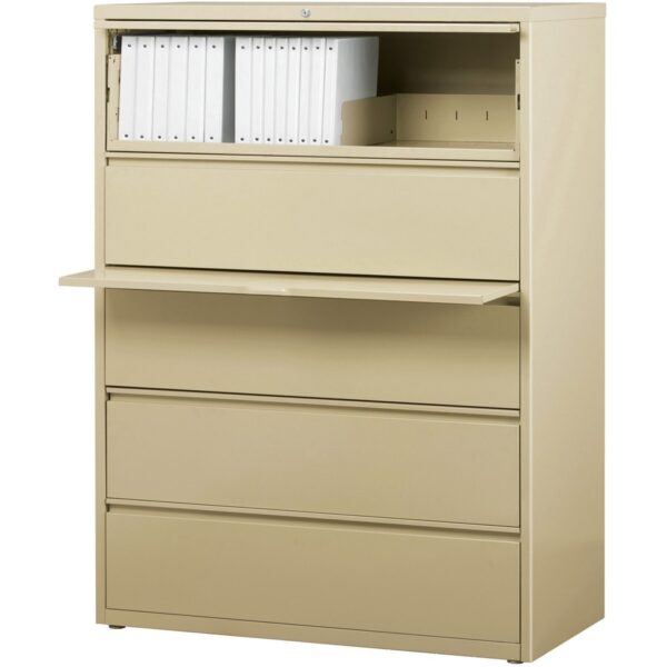 Lorell Fortress Series Lateral File w/Roll-out Posting Shelf - Image 2