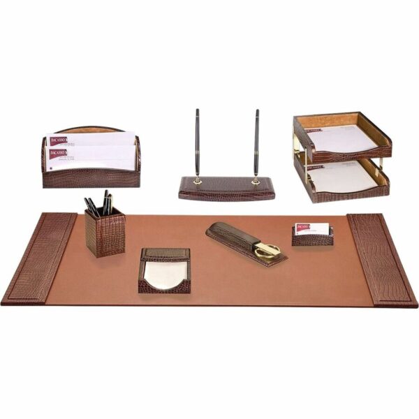 Dacasso Embossed Leather Desk Set